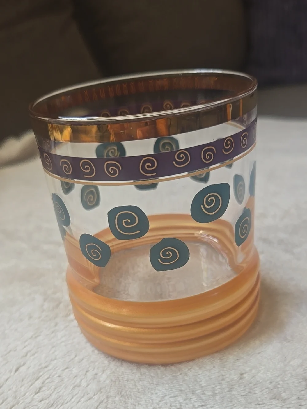 vintage Sakura Sango old-fashioned rocks glass designed by Sue Zipkin MCM
